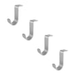 thumbnail image 1 of LKZQHMC 4 Pcs Heavy Duty Closet Rod Brackets for 1-inch Diameter Rods,Metal Hanging Shelf Rods Support with Screws,Gold Closet Rod Holders for Living Room Kitchen Garden and Bathroom,Silver, 1 of 8