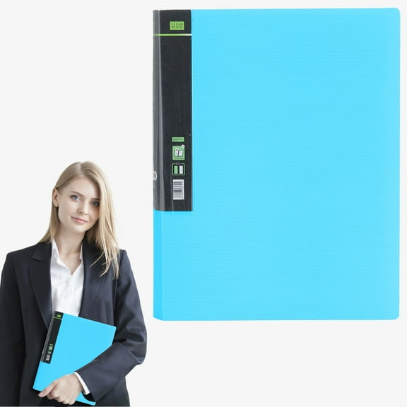 LKZQHMC Art Portfolios 9"x12",40 Pockets Large Portfolio Folder Display 80 Pages,Heavy Duty Art Portfolio Folder with Clear Sheet Protectors,Presentation Book for Artwork Document organizer,Blue