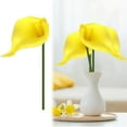 thumbnail image 1 of LKZQHMC Artificial Calla Lily White Flowers 1Pcs Fake Flower Bouquet for Home Decoration Wedding Party Decor, Yellow, 1 of 4