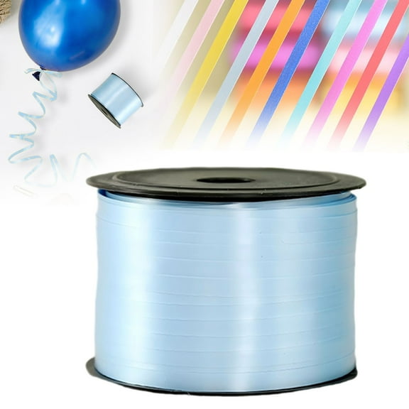 LKZQHMC Curling Ribbon Pc of 1 Spool Roll 10 Yard Per Roll Metallic Shiny Light Blue Curly Balloon String Crimped Ribbons Gift Wrapping Florist Party Decor