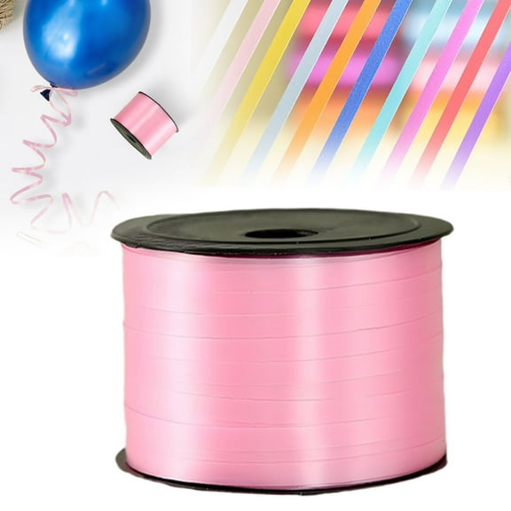 LKZQHMC Curling Ribbon Pc of 1 Spool Roll 10 Yard Per Roll Metallic Shiny Pink Curly Balloon String Crimped Ribbons Gift Wrapping Florist Party Decor