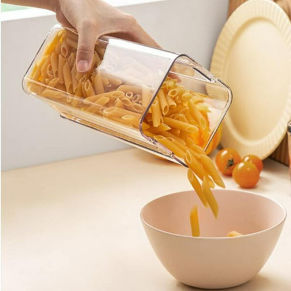 LKZQHMC Extra Large Airtight Food Storage Containers with Lids, Pack of 1, Airtight Kitchen and Pantry Bulk Canisters for Flour, Sugar, Rice, and Baking Supplies - Transparent