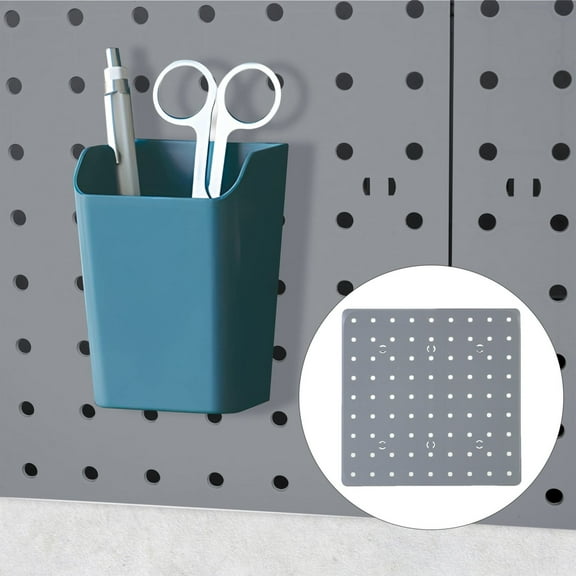 LKZQHMC Peg Board, 1 Pack Plastic Pegboard Panels, Grey Pegboards Wall Organizer, Heavy Duty Peg Board for Walls Home, Garage Tool Storage, Office Organization, Craft Room, Kitchen