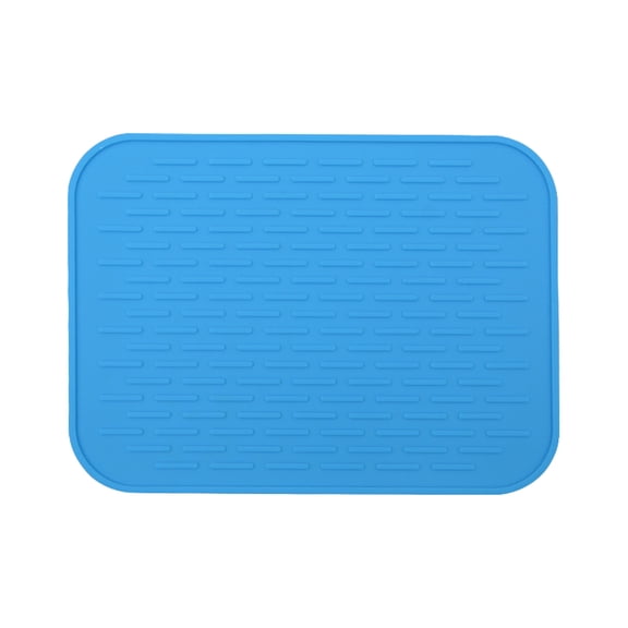 LKZQHMC Dish Drying Mat,Heat-resistant,Easy Clean,Silicone Dish Drying Mats for kitchen Counter,Kitchen Gadgets Kitchen Accessories Kitchen Small Appliances (8.66", Blue)