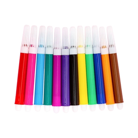 LKZQHMC Tip Pens, Markers, Assorted Colors, 12 Pc, Journaling Pens, Bold Felt Tip Pens, Bold Point, Journaling, Note Taking, Drawing