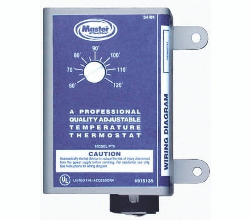 Gray Adjustable Single-Stage Power Vent Thermostat
