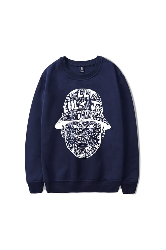 LL COOL J Merch Big Face Logo Crewneck Men Women Long Sleeve Hoodie Streetwear Pullover Top