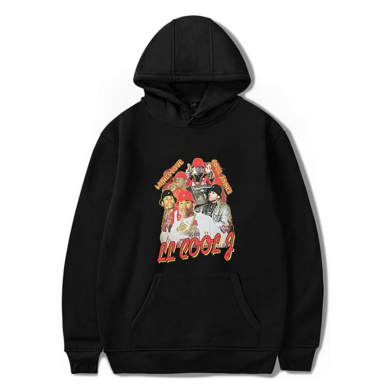 LL COOL J Merch Vintage 90s Style Hoodie Fashion HipHop Rapper Hoodies Men Women Sweatshirt Tracksuit Pullover Coat Walmart