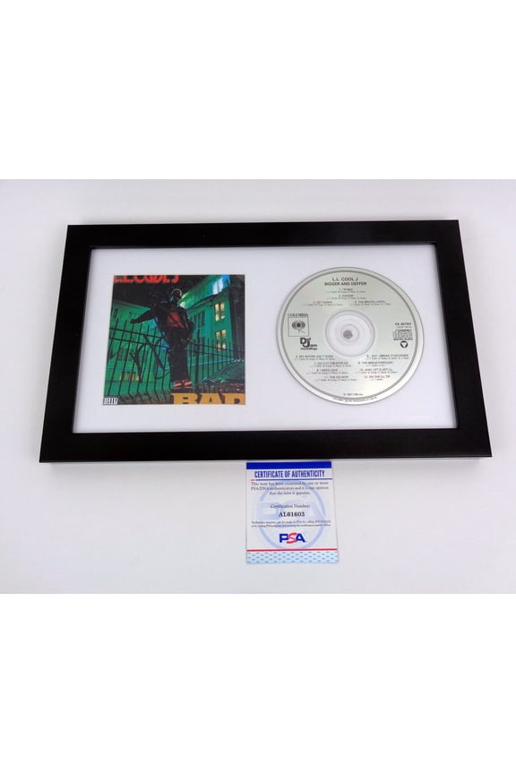 LL Cool J Signed Autograph BAD Bigger And Deffer CD Framed PSA/DNA COA