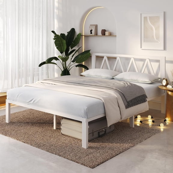 LL Full Bed Frame No Box Spring Needed, Easy Assembly