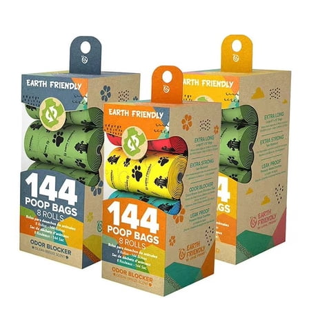 LL Goods Eco-Friendly Dog Poop Bags – 144 Count (8 Rolls), Strong, Tear-Resistant, Leak-Proof, Earth-Conscious Waste Bags for Easy Clean-Up