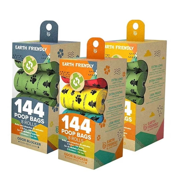 LL Goods Eco-Friendly Dog Poop Bags – 144 Count (8 Rolls), Strong, Tear-Resistant, Leak-Proof, Earth-Conscious Waste Bags for Easy Clean-Up