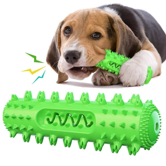 LL Goods Green Dog Chew Toy Toothbrush Durable, and Perfect for Aggressive Chewers.