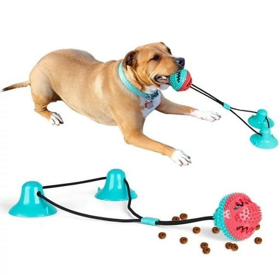 LL Goods Mentally Stimulating Tug-of-War Enrichment Toy Set with Durable String & Treat Dispensing Ball for Tug-of-War