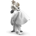 thumbnail image 1 of LLADR Figurine Couple The Happiest Day Couple Figurine in Gloss Porcelain. Wedding Decorative Figure. Porcelain Bride and Groom. NA White and Gold, 1 of 4