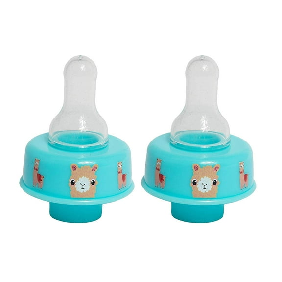 LLAMA Nipple Top Baby Bottle Adapter, fit most water bottle ( 2-pack)