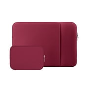 LLAYOO 11-11.6 Inch Laptop Sleeve Case Soft Carrying Computer Bag Cover with Front Pocket & Accessories Pouch,Compatible with 11.6 MacBook Air for 11" Notebook Tablet Ultrabook Chromebook(Red)