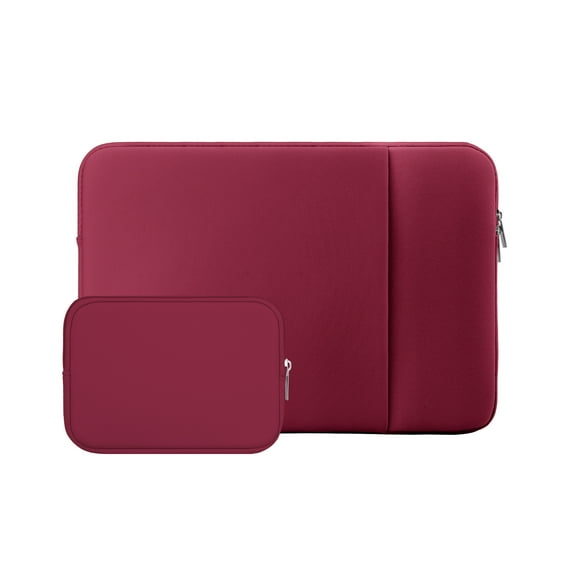 LLAYOO 11-11.6 Inch Laptop Sleeve Case Soft Carrying Computer Bag Cover with Front Pocket & Accessories Pouch,Compatible with 11.6 MacBook Air for 11" Notebook Tablet Ultrabook Chromebook(Red)