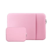 LLAYOO 11-11.6 Inch Laptop Sleeve Case Soft Carrying Computer Bag Cover with Front Pocket & Accessories Pouch,Compatible with 11.6 MacBook Air for 11" Notebook Tablet Ultrabook Chromebook(Pink)