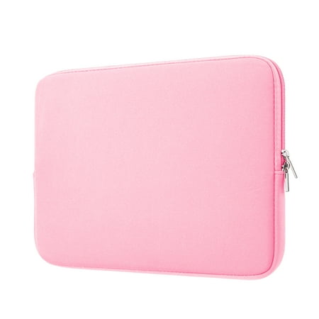 LLAYOO 11-11.6 Inch Laptop Sleeve Protective Case Soft Carrying Computer Zipper Bag Cover Compatible with 11.6" MacBook Air for 11" Notebook Tablet Chromebook (Pink)