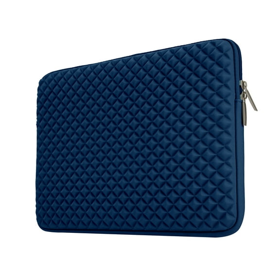 LLAYOO 11 Inch Laptop Sleeve Diamond Foam Shock Resistant Neoprene Case Lining Cover Carrying Bag Compatible with 11.6 MacBook Air Surface for 11" Chromebook Computer Tablet Notebook(Navy Blue)
