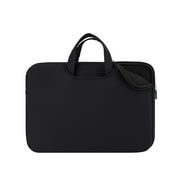 LLAYOO 13 Inch Laptop Sleeve Case Compatible with 13" 13.3" 13.5" Chromebook Notebook Computer Ultrabook, Protective Slim Padded Carrying Bag Cover with Handle Strap Pocket (Black)