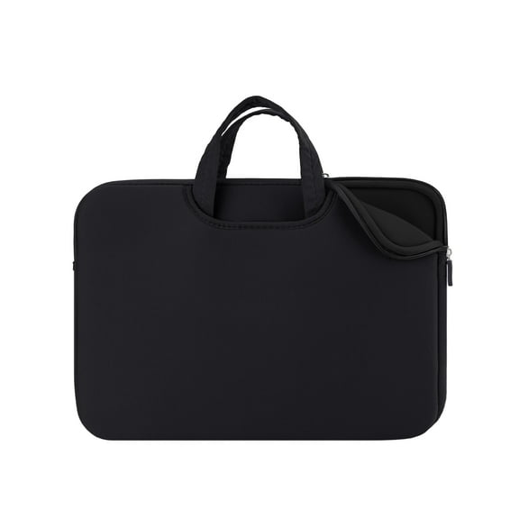 LLAYOO 13 Inch Laptop Sleeve Case Compatible with 13" 13.3" 13.5" Chromebook Notebook Computer Ultrabook, Protective Slim Padded Carrying Bag Cover with Handle Strap Pocket (Black)