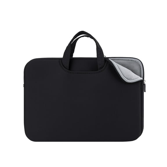 LLAYOO 13 Inch Laptop Sleeve Case Compatible with 13" 13.3" 13.5" Chromebook Notebook Computer Ultrabook, Protective Slim Padded Carrying Bag Cover with Handle Strap Pocket (Black, Upgraded Version)