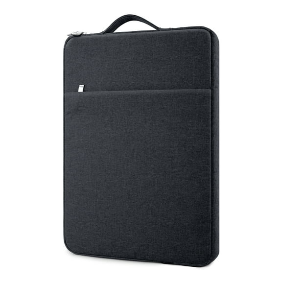 LLAYOO 14 Inch Laptop Sleeve Case Compatible with 14" Notebook Computer Chromebook Tablet,Handbag with Handle Strap Front Pocket Padded Briefcase Polyester Waterproof Cover Protective Bag, Black