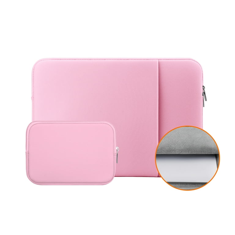 LLAYOO 14 Inch Laptop Sleeve Protective Case Soft Fluffy Lining Cover Carrying Bag with Front Pocket Accessories Pouch Compatible with 14 Notebook