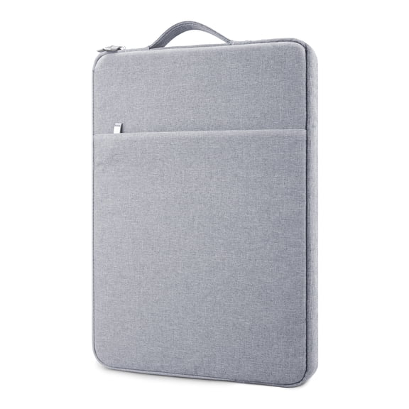 LLAYOO 15 Inch Laptop Sleeve Case Specially Compatible with 15.4 MacBook Pro, Surface Laptop 3/4 15", New XPS 15 Touch, Handbag with Handle Strap Front Pocket Padded Cover Carrying Bag, Gray