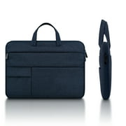 LLAYOO Laptop Sleeve Carrying Case Compatible with 2022 2021 16 Inch MacBook Pro A2485 M1 Briefcase with Hidden Handle Multiple Pocket Protective Padded Polyester Waterproof Computer Bag, Navy Blue
