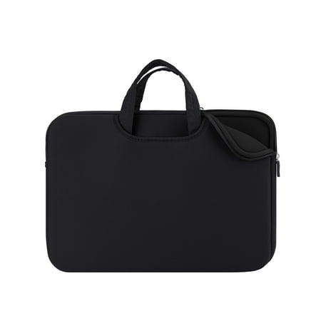 LLAYOO Laptop Sleeve Case for 15 Inch MacBook Pro Partial Chromebook Notebook Computer Ultrabook, Protective Slim Padded Carrying Bag Cover with Handle Strap Pocket for Men Women (Black)