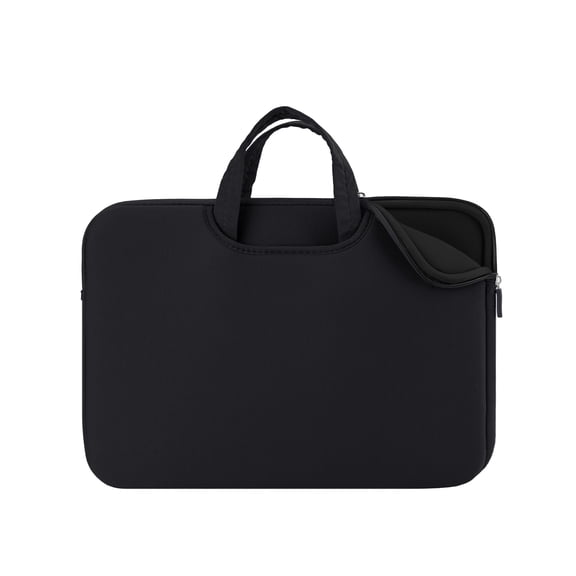 LLAYOO Laptop Sleeve Case for 15 Inch MacBook Pro Partial Chromebook Notebook Computer Ultrabook, Protective Slim Padded Carrying Bag Cover with Handle Strap Pocket for Men Women (Black)