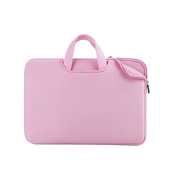 LLAYOO Laptop Sleeve Case for 15 Inch MacBook Pro Partial Chromebook Notebook Computer Ultrabook, Protective Slim Padded Carrying Bag Cover with Handle Strap Pocket for Men Women (Pink)
