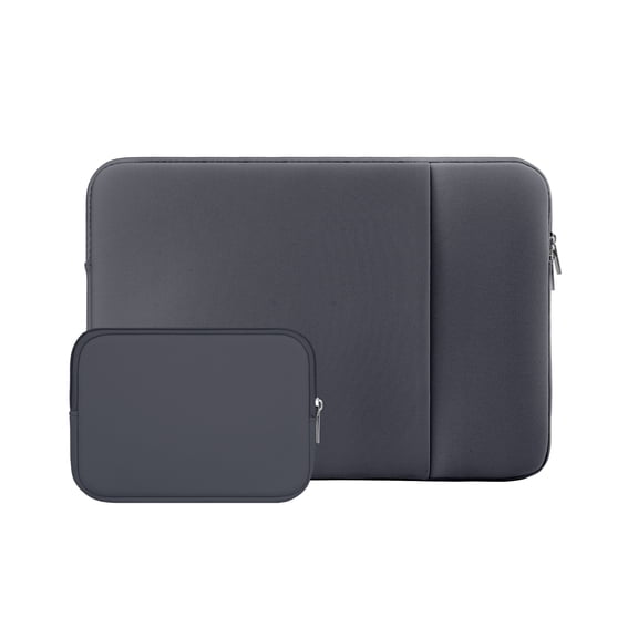 LLAYOO Laptop Sleeve Case Compatible with 13.3 Inch Notebook Computer Chromebook 2021 2022 New 14" MacBook Pro M1 A2442 Protective Cover Soft Bag with Front Pocket & Accessories Pouch(Gray)
