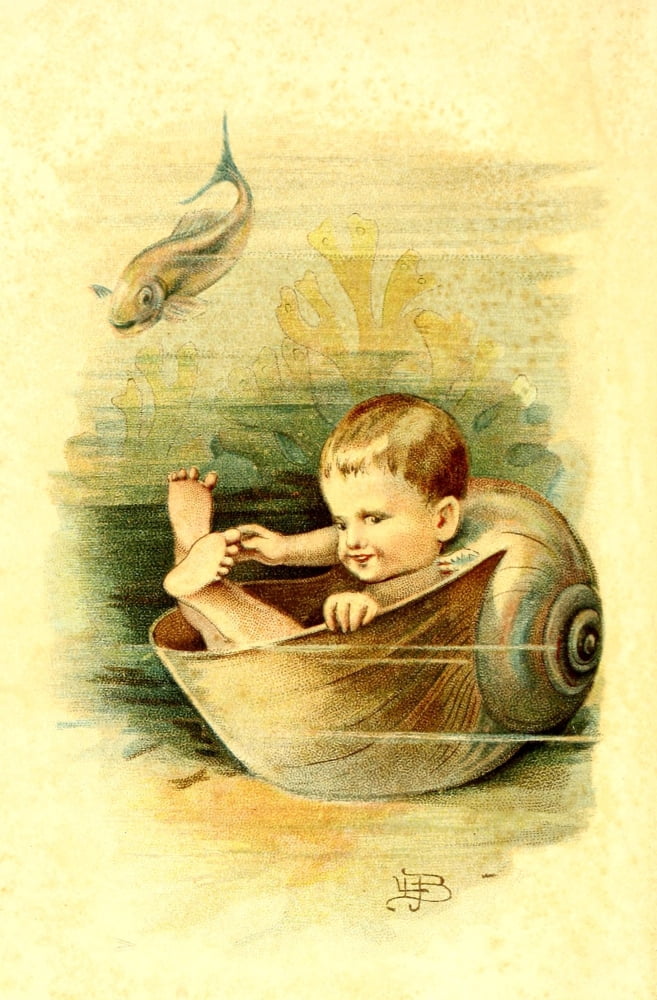 LLB The Water-Babies 1895 The water-baby Canvas Art - LLB (18 x 24)