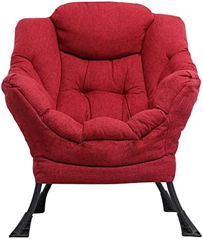 LLBIULife Modern Lazy Chair Faux Leather Soft Accent Contemporary