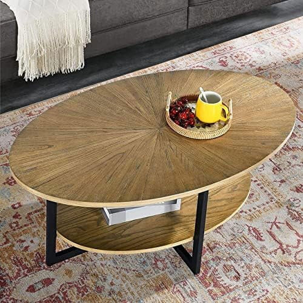 Elegant Wood Oval Coffee Tables for Modern Living Rooms