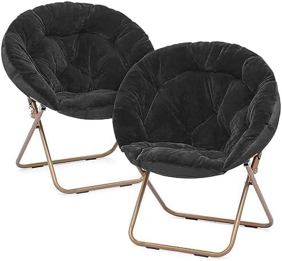 LLBIULife Round Foldable Oversized Saucer Chair for Adults Large Cozy