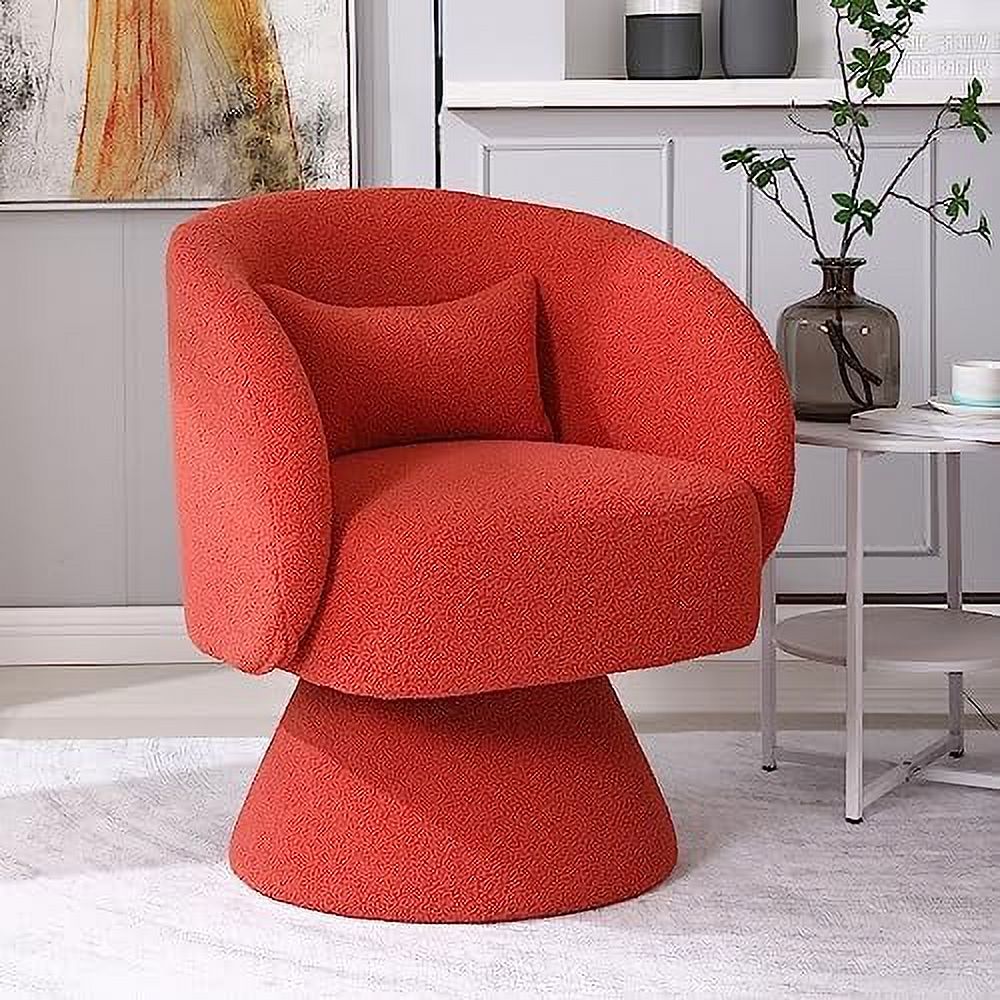 LLBIULife Swivel Accent Chair Sherpa Teddy Upholstered °Swivel Barrel