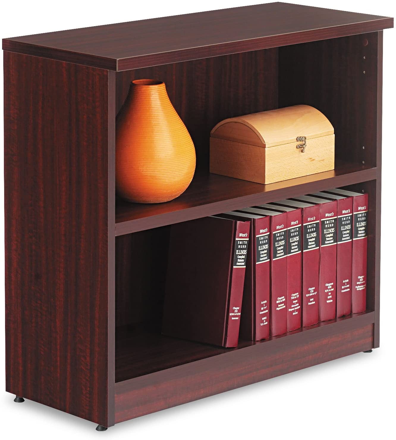 Contemporary Valencia Mahogany Adjustable Bookcase
