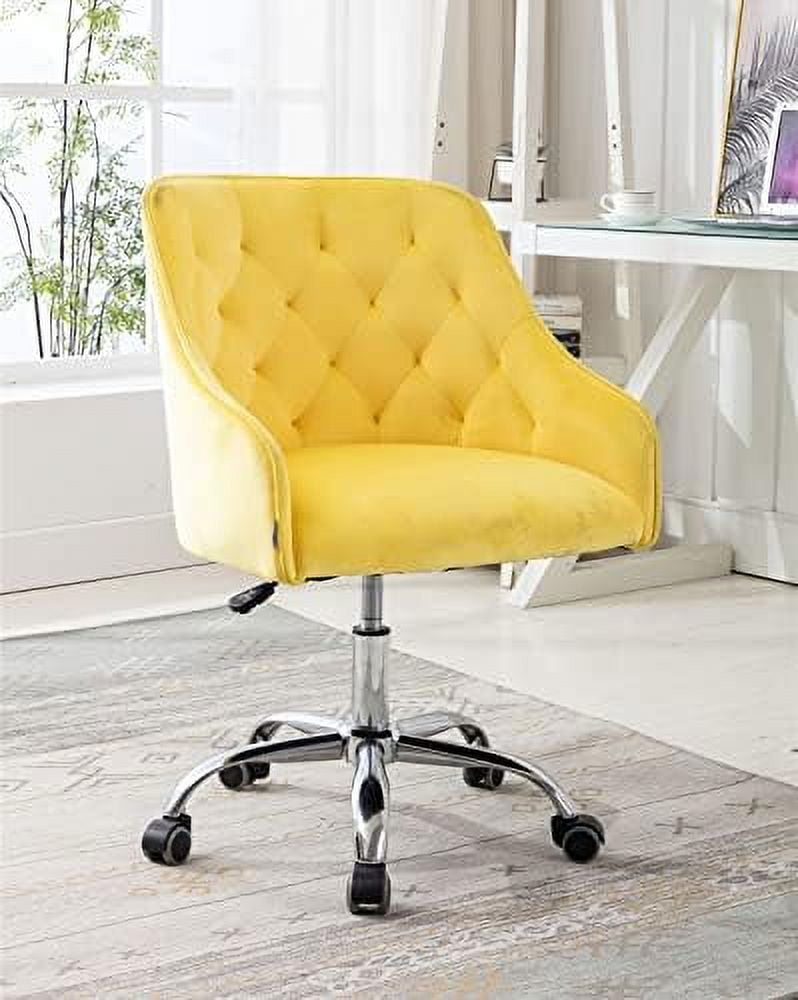 LLBIULife Velvet Home Office Desk Chair Modern Swivel Task Armchair