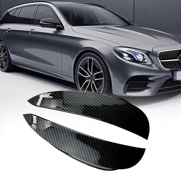 LLDI 1 Pair Air Vent Trim Cover For Benz W213 For Mercedes Air Vent Trim Cover Car Front Bumper Spoiler For AME Line 2016-2019 Carbon Fiber
