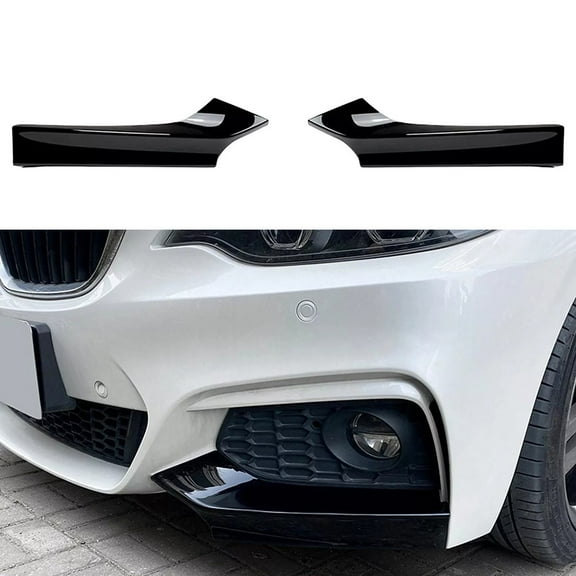 LLDI 1pair Car Front Bumper Side Lip Spoiler Covers For BMW 2-Series F22 F23 M235i M240i 220i 228i 230i M Sport 2014-2022 Black