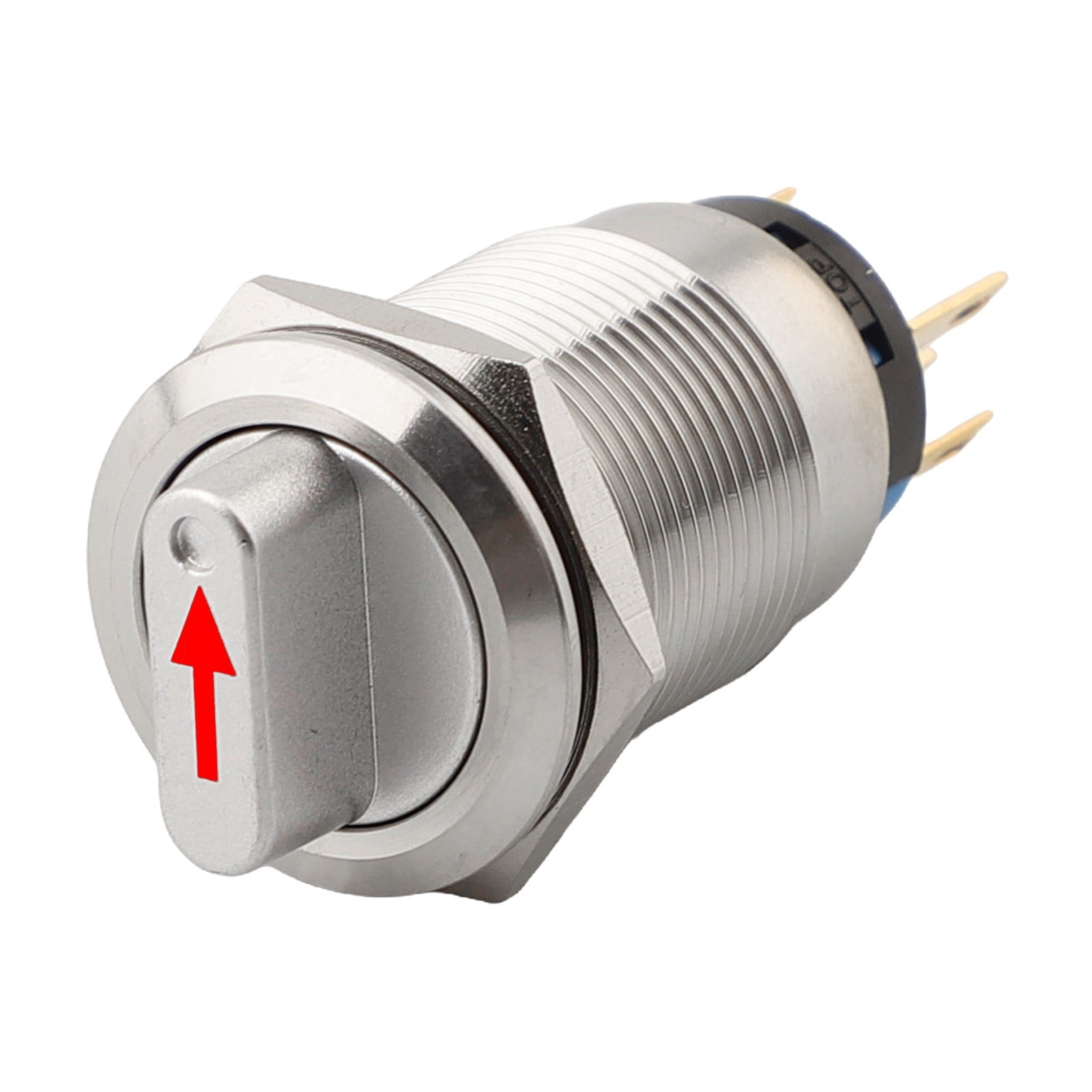 LLDI 1pcs Stainless Steel 19mm Selector Rotary Switch Latching ...