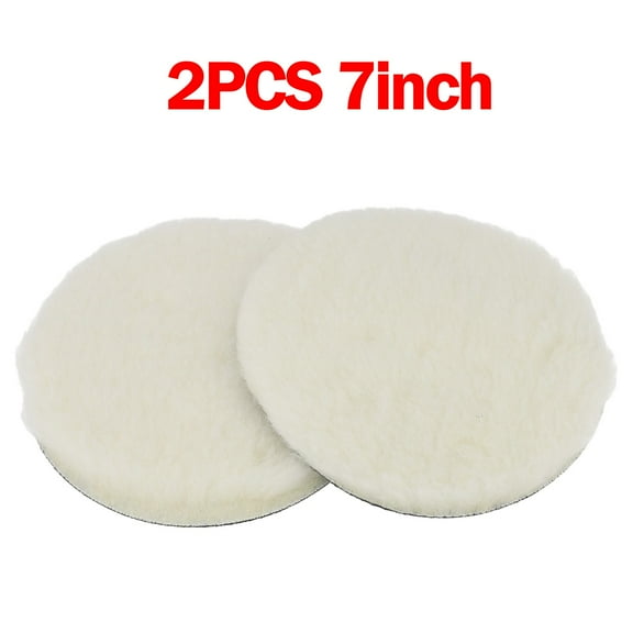 LLDI 2pcs Auto Wool Buffing Polishing Disc Pads 5/6/7 Inch Car Buffer Bonnets Sanding Waxing Buffing Auto Washing 7 inch