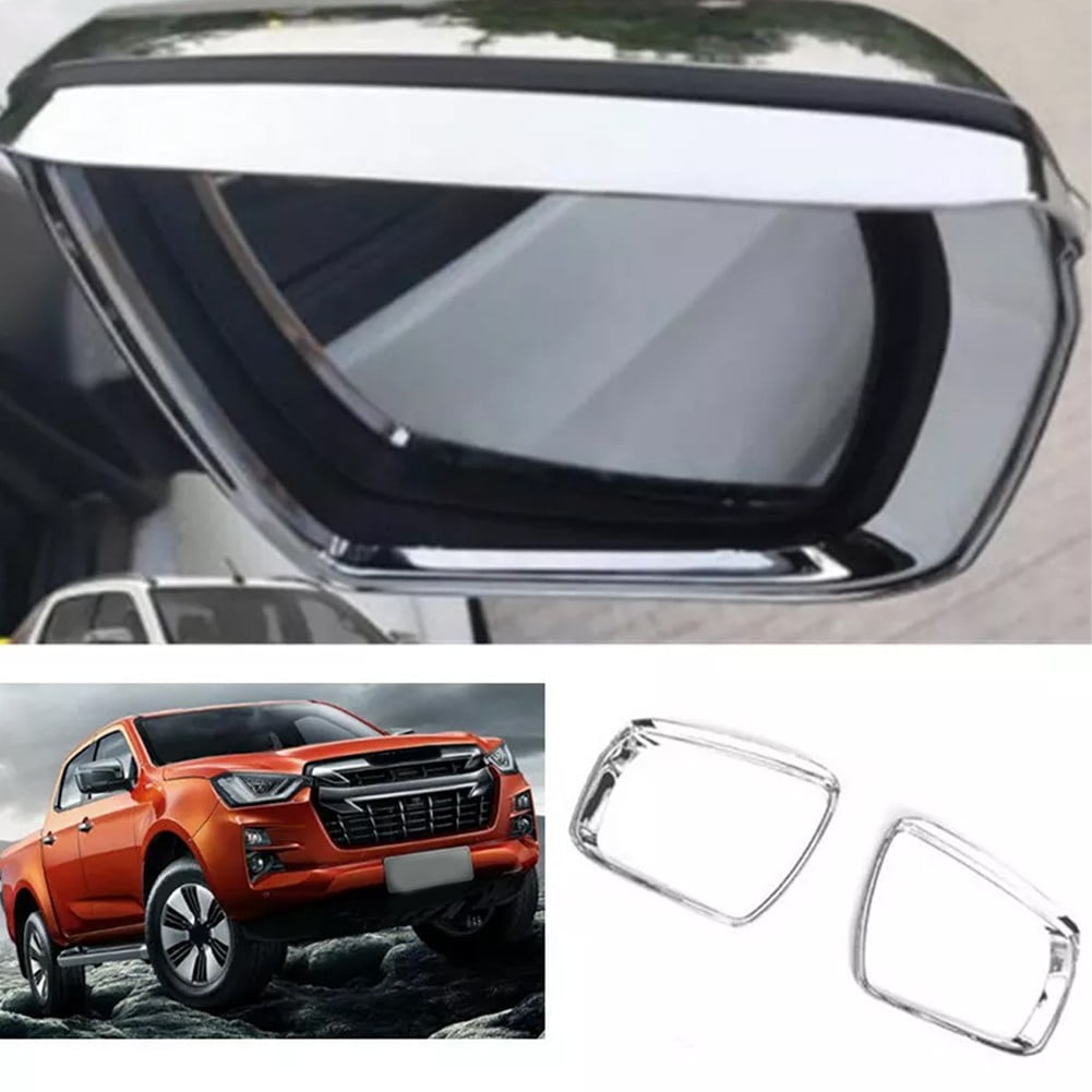 2 Pezzi Parasole Pioggia Per Specchietti Auto - Copertura Universale In PVC, Effetto Carbonio, Con Adesivo E 10 Ammortizzatori Porta