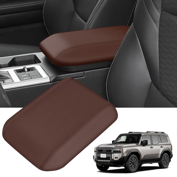 LLDI Custom Fit Armrest Box Cover for Toyota For Land For Cruiser LC250 2024 Brown
