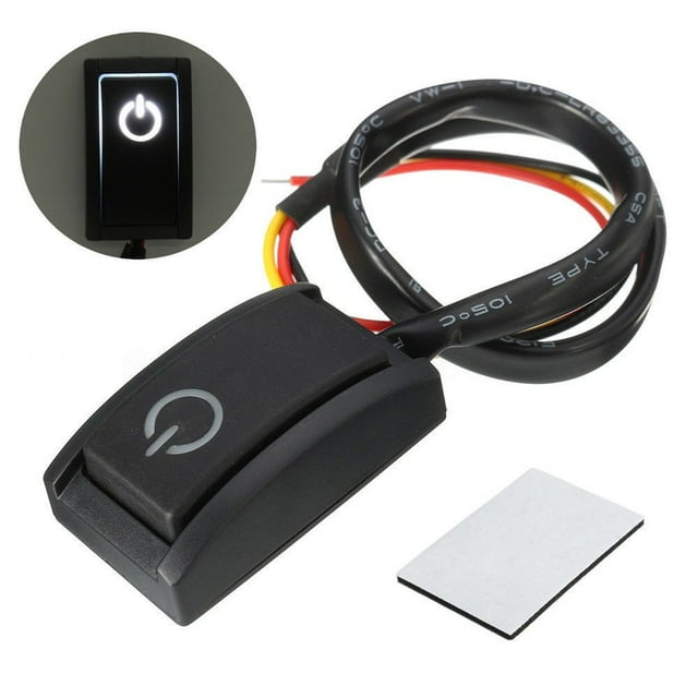 LLDI DC12V Car LED Light Push Button Latching Turn ON/OFF Switch Car ...